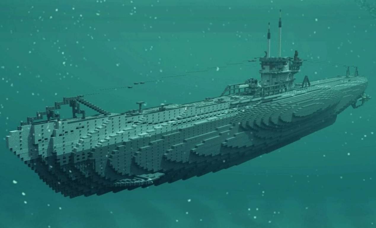 我的世界潜水艇怎么造（我的世界高科技潜水艇图解）-图5
